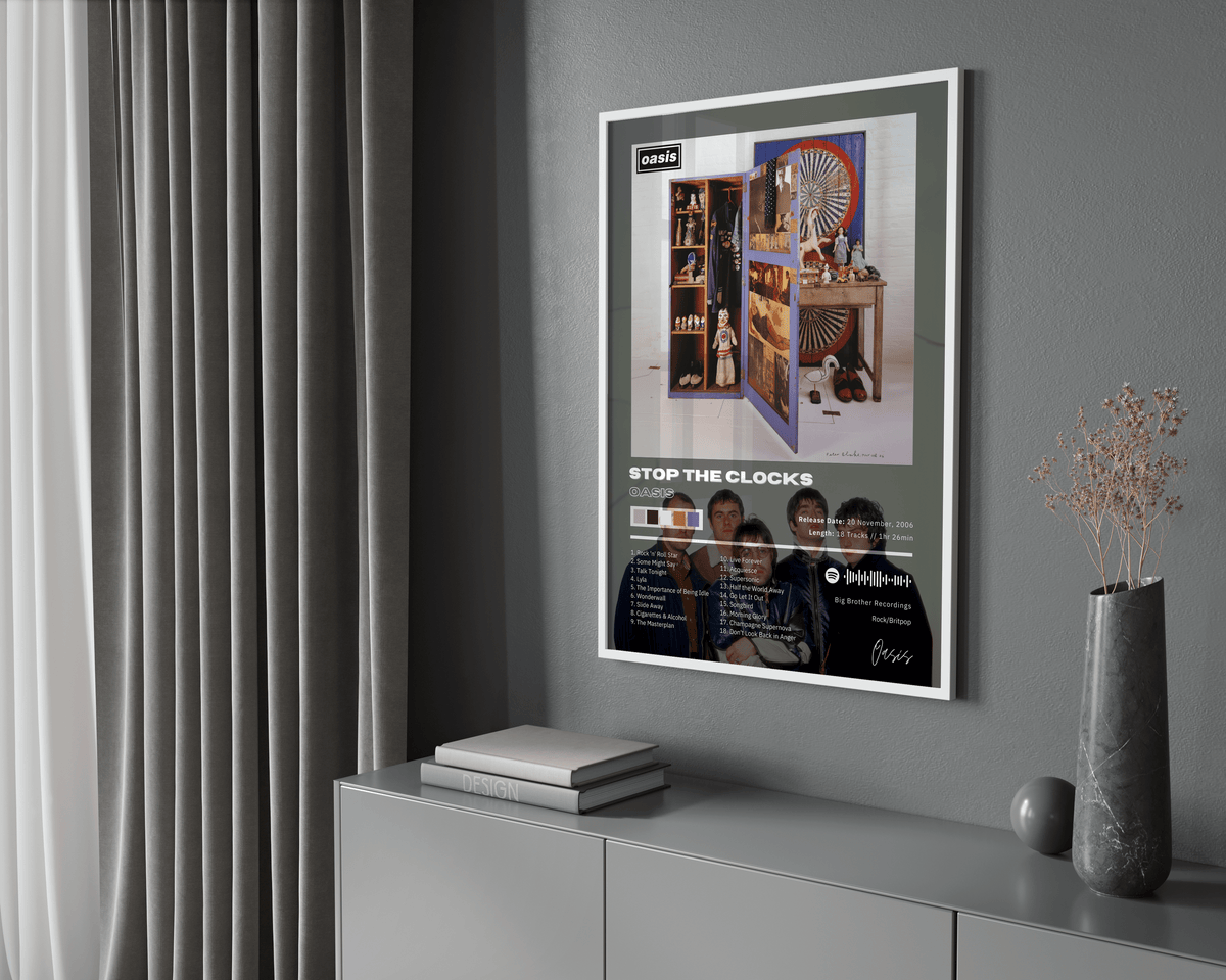 Oasis 'Stop The Clocks' Album Poster - Posters, Prints & Wall Art | HYPE Posters