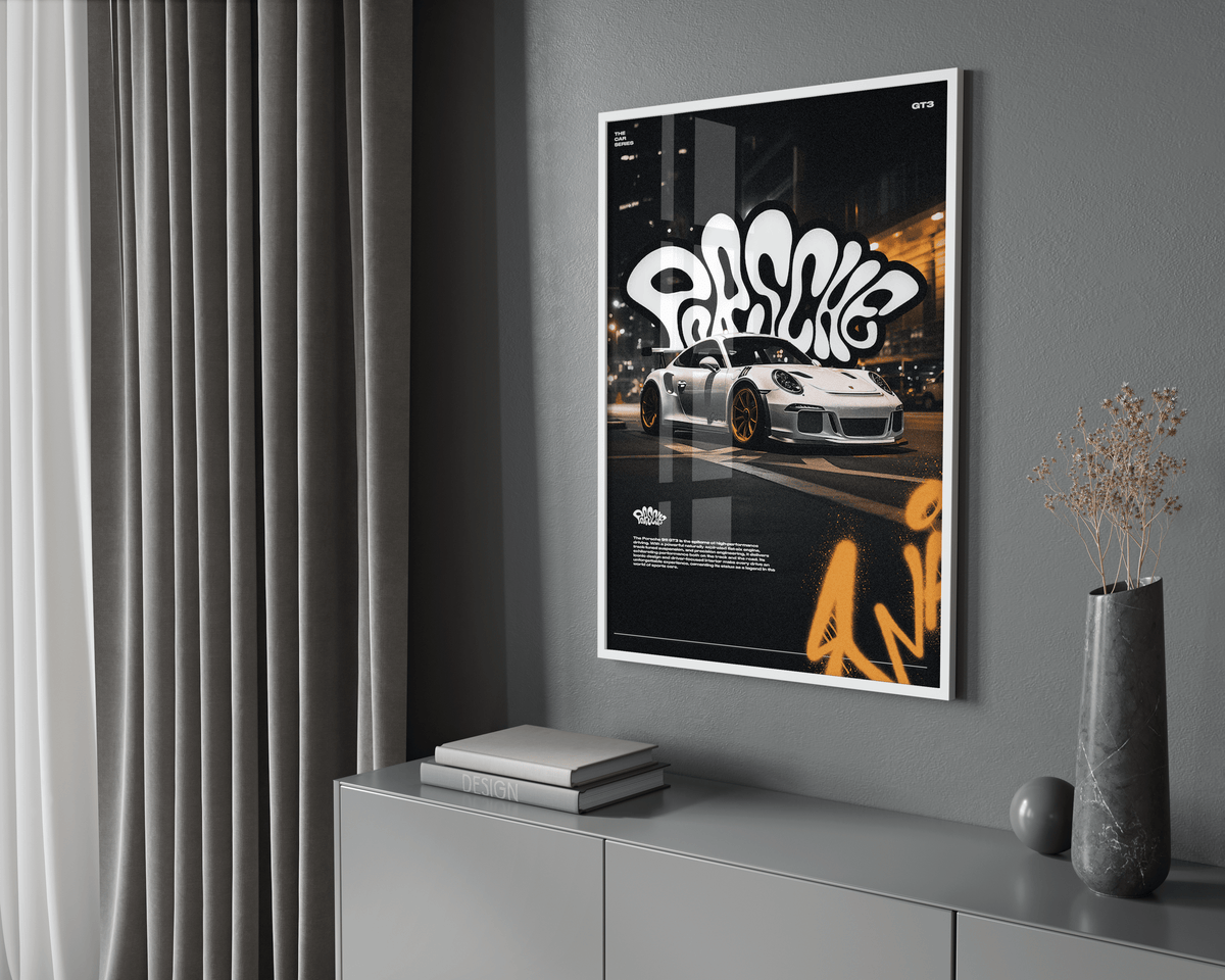 Porsche 911 GT3 City Poster - Posters, Prints & Wall Art | HYPE Posters