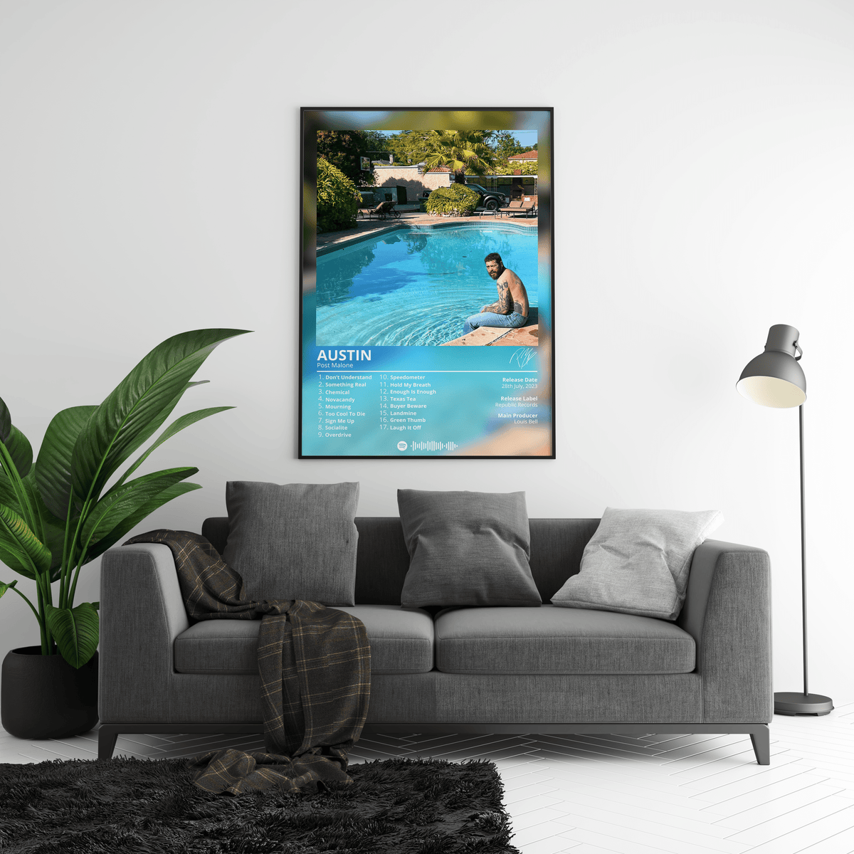 Post Malone 'Austin' Album Poster - Posters, Prints & Wall Art | HYPE Posters