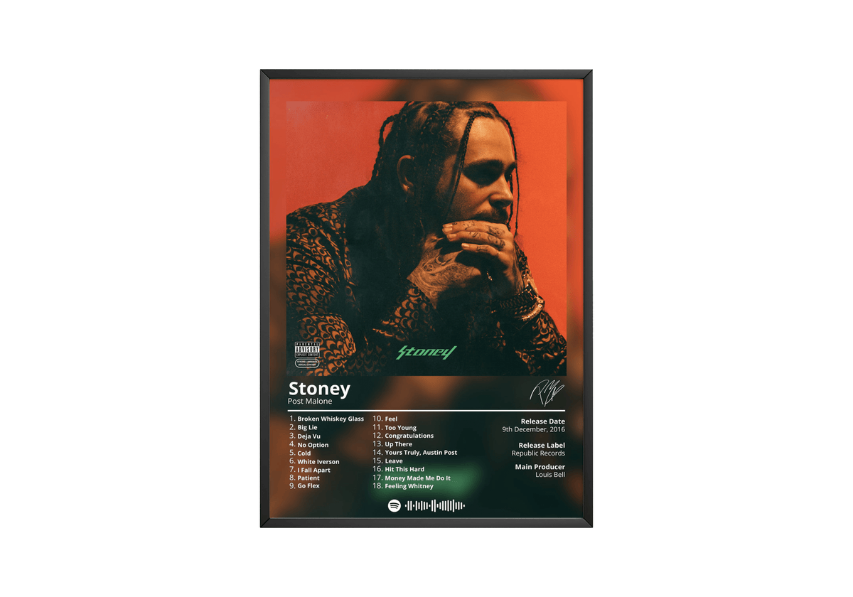 Post Malone 'Stoney' Album Poster - Posters, Prints & Wall Art | HYPE Posters