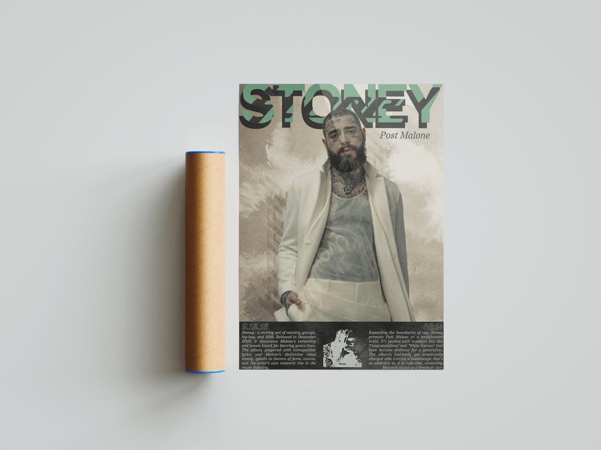 Post Malone 'Stoney' Written Poster - Posters, Prints & Wall Art | HYPE Posters