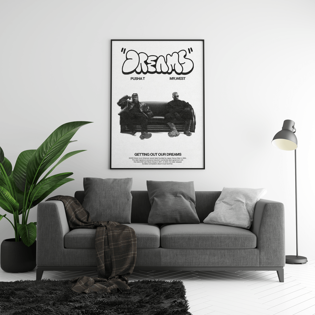 Pusha T & Kanye West 'Dreams' Poster - Posters, Prints & Wall Art | HYPE Posters