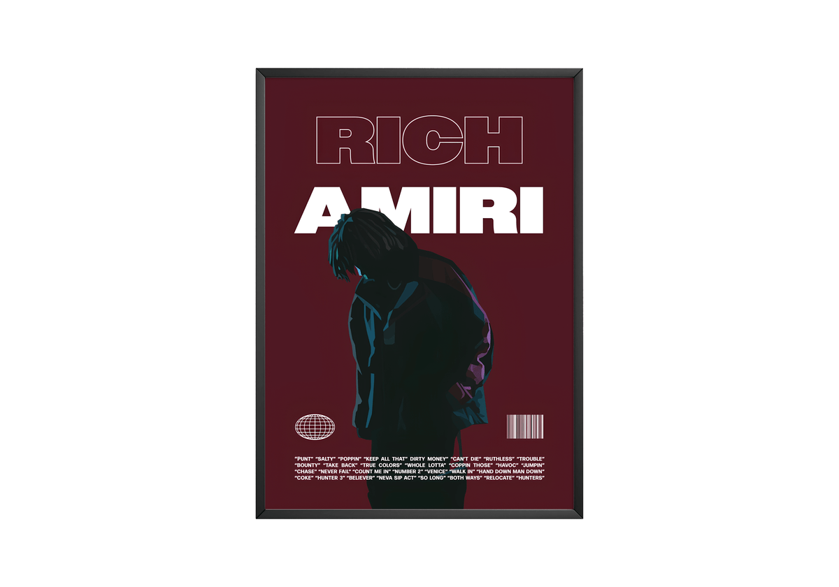 Rich Amiri 'Focus' Red Poster - Posters, Prints & Wall Art | HYPE Posters