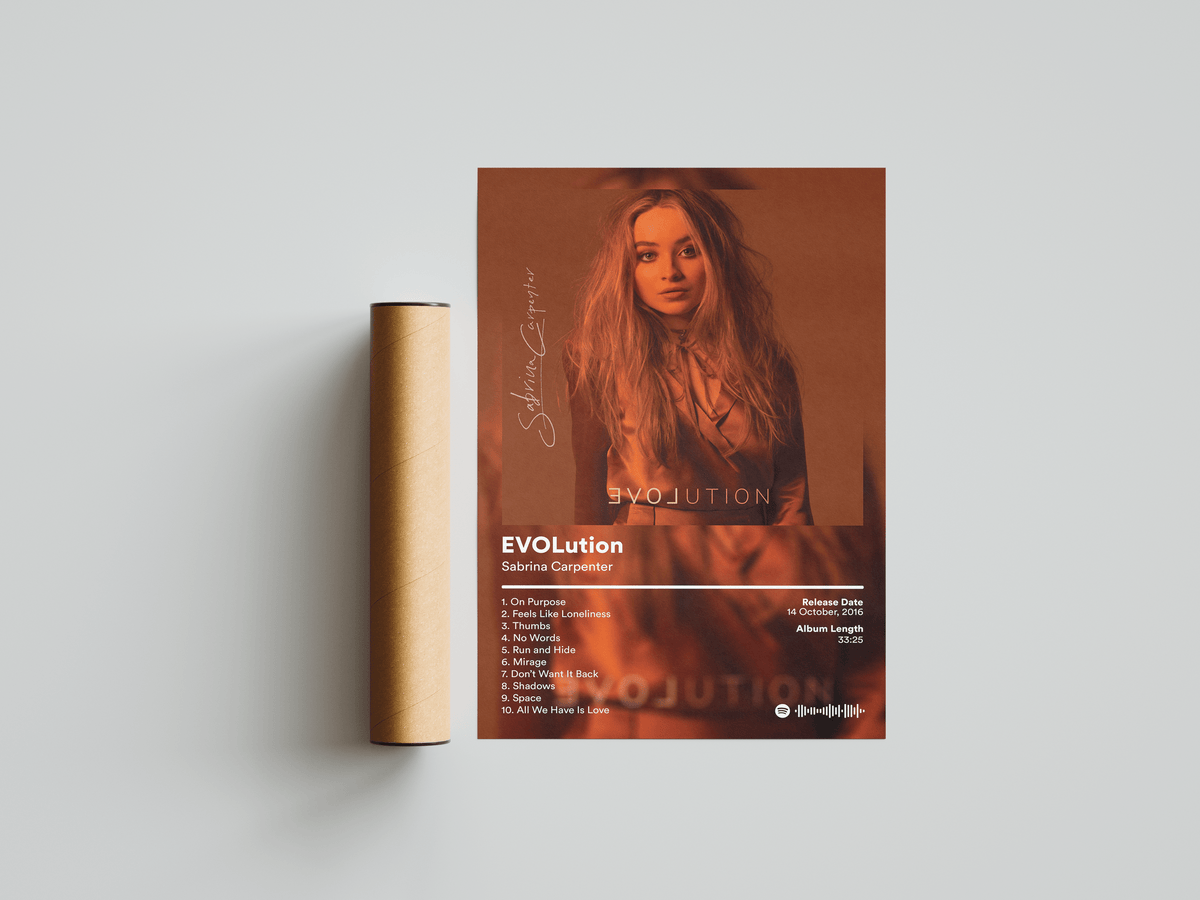 Sabrina Carpenter 'EVOLution' Album Poster - Posters, Prints & Wall Art | HYPE Posters