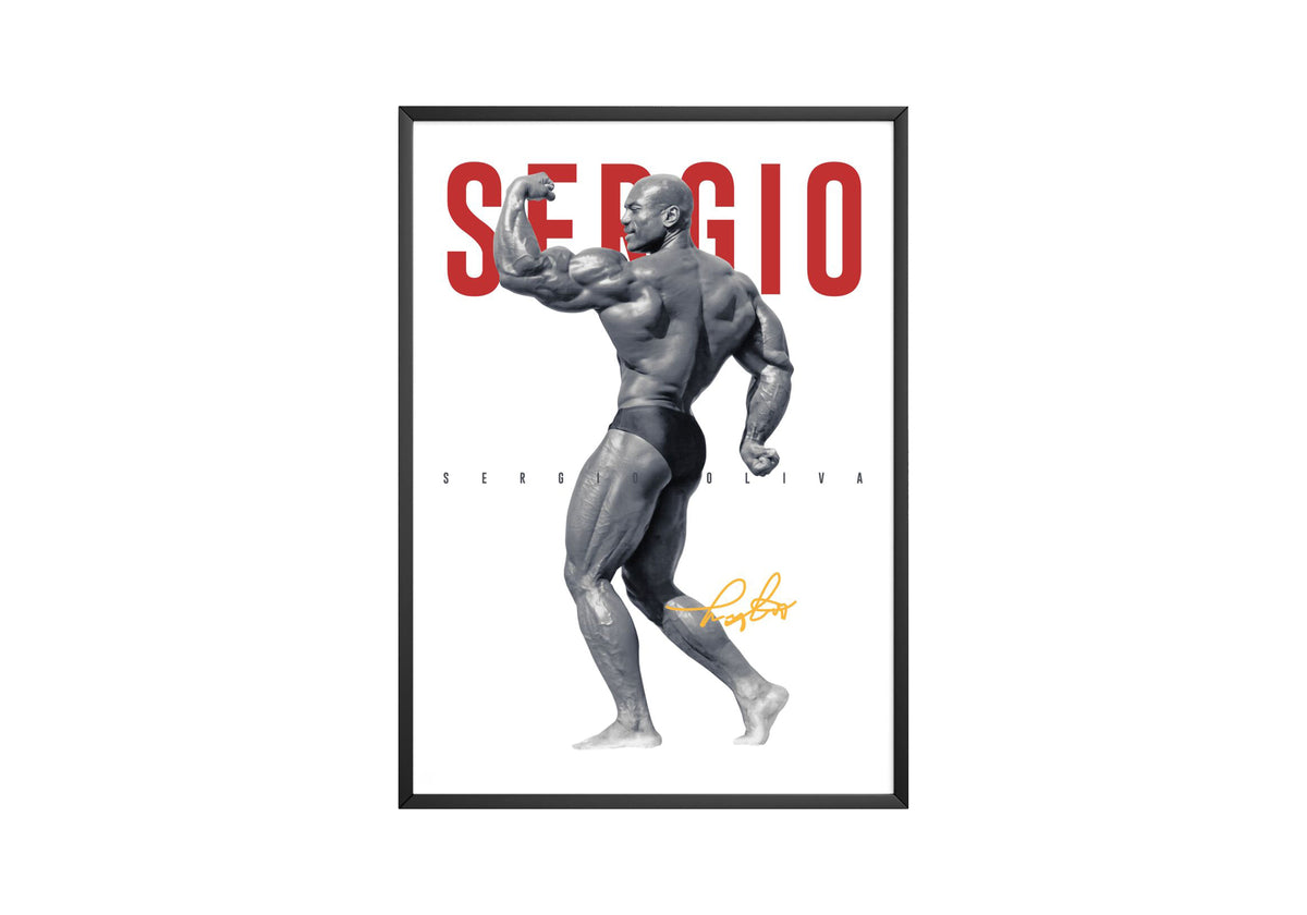 Sergio Oliva 'Signature' Bodybuilding Poster - Posters, Prints & Wall Art | HYPE Posters