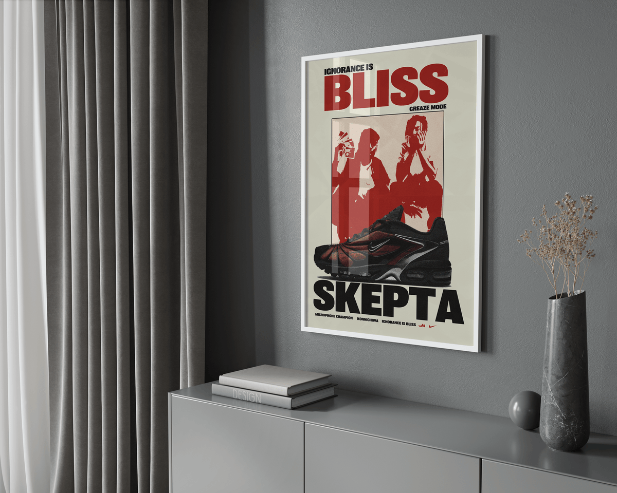 Skepta - Ignorance Is Bliss Sneaker Poster - Posters, Prints & Wall Art | HYPE Posters