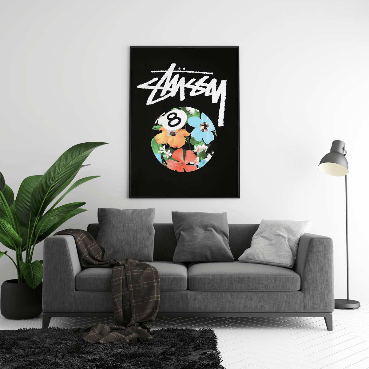 Stussy Flower 8 Ball Poster - Posters, Prints & Wall Art | HYPE Posters