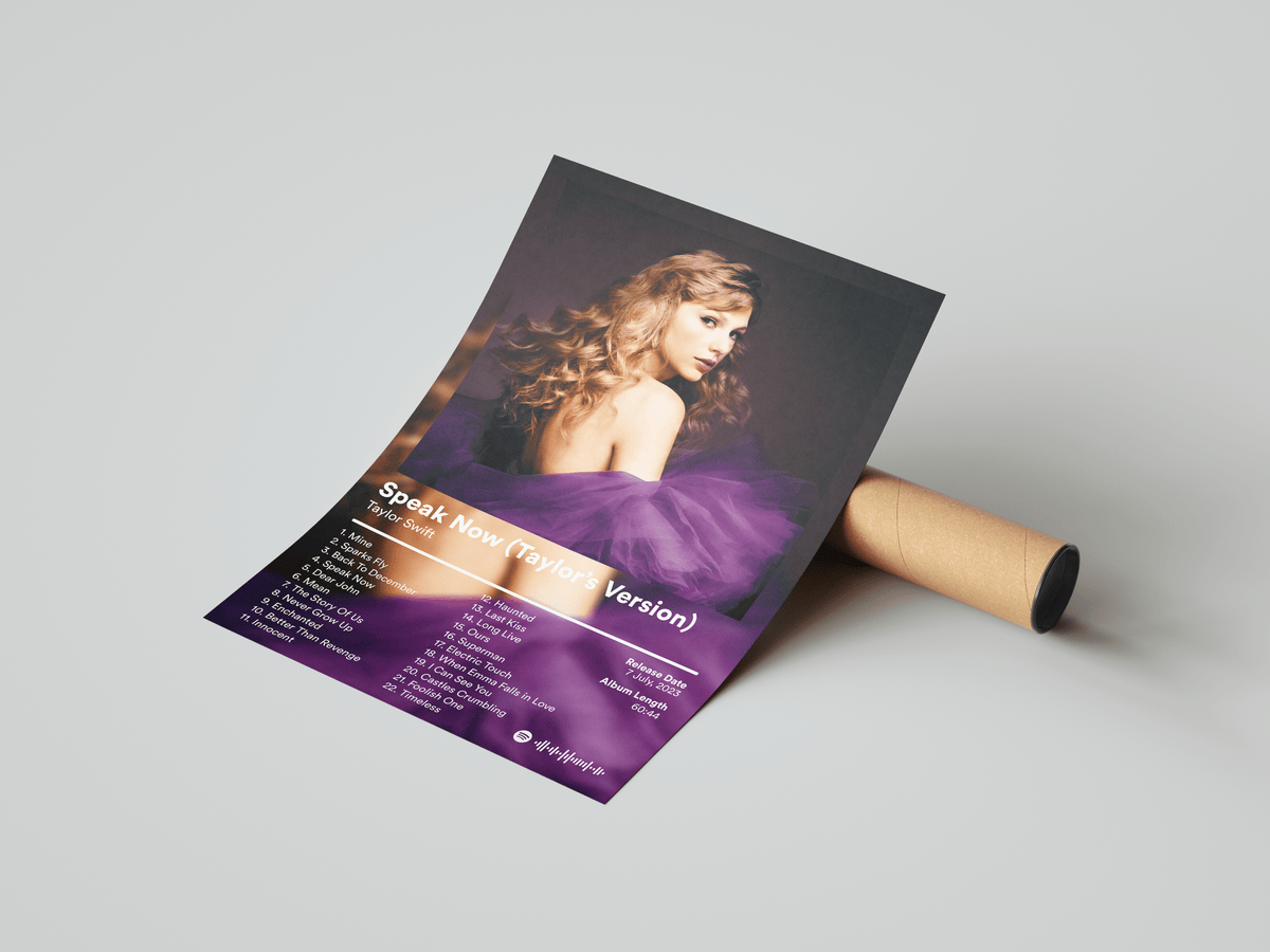 Taylor Swift 'Speak Now' (Taylor's Version) Album Poster - Posters, Prints & Wall Art | HYPE Posters
