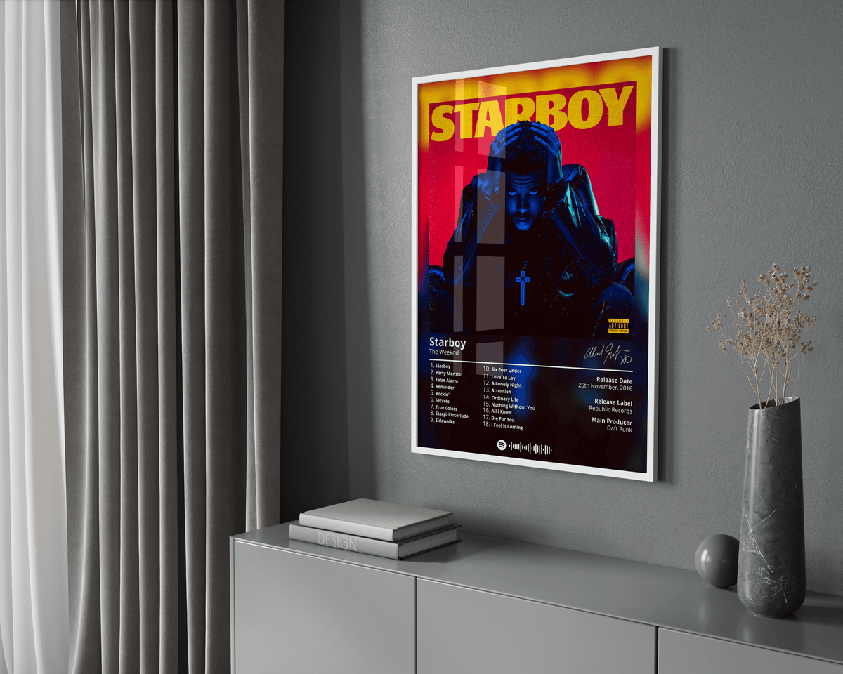 The Weeknd 'Starboy' Album Poster - Posters, Prints & Wall Art | HYPE Posters