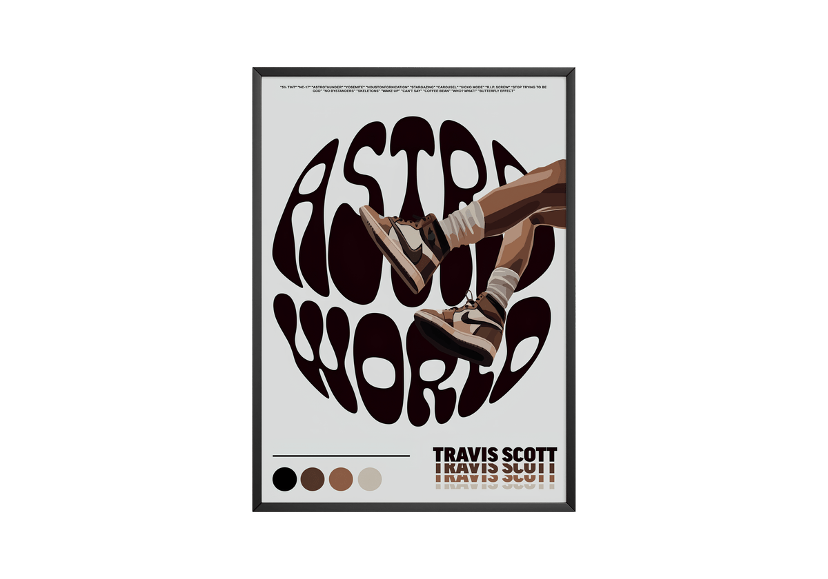 Travis Scott 'Astro Sneakers' Poster - Posters, Prints & Wall Art | HYPE Posters