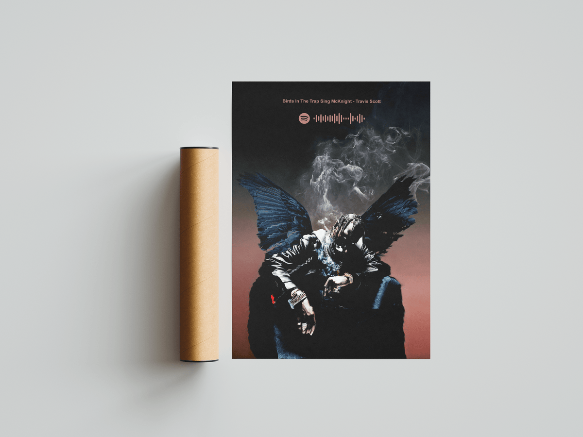 Travis Scott 'Birds In The Trap' Spotify Poster - Posters, Prints & Wall Art | HYPE Posters