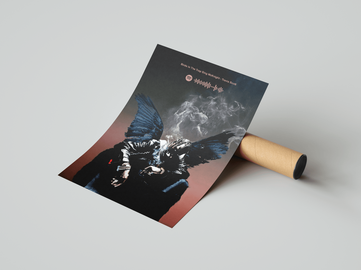 Travis Scott 'Birds In The Trap' Spotify Poster - Posters, Prints & Wall Art | HYPE Posters