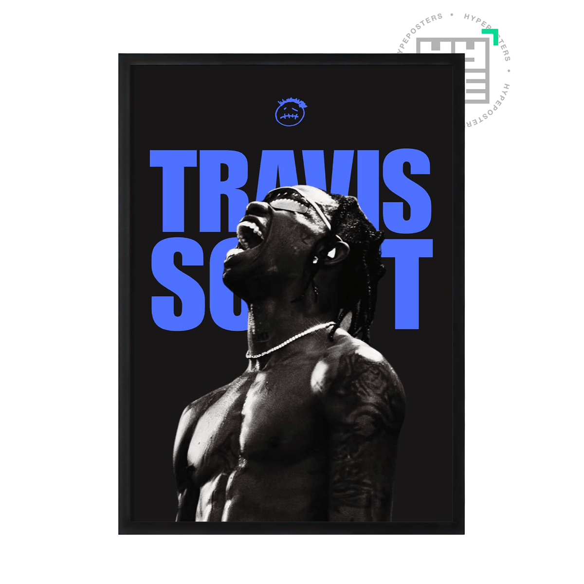 Travis Scott Blue Poster - Posters, Prints & Wall Art | HYPE Posters