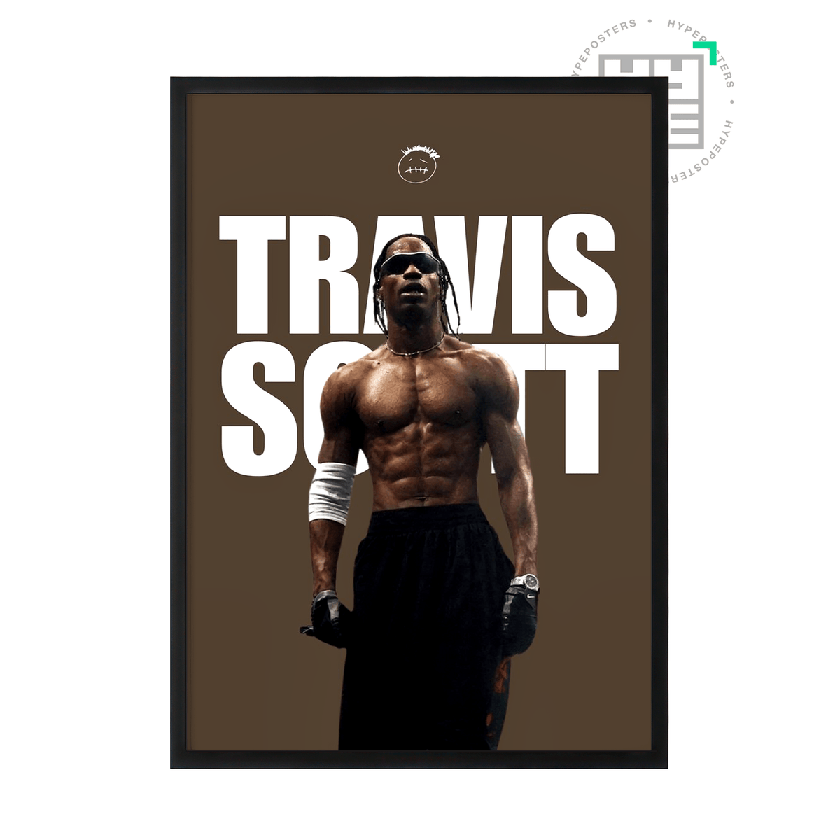 Travis Scott Brown Poster - Posters, Prints & Wall Art | HYPE Posters
