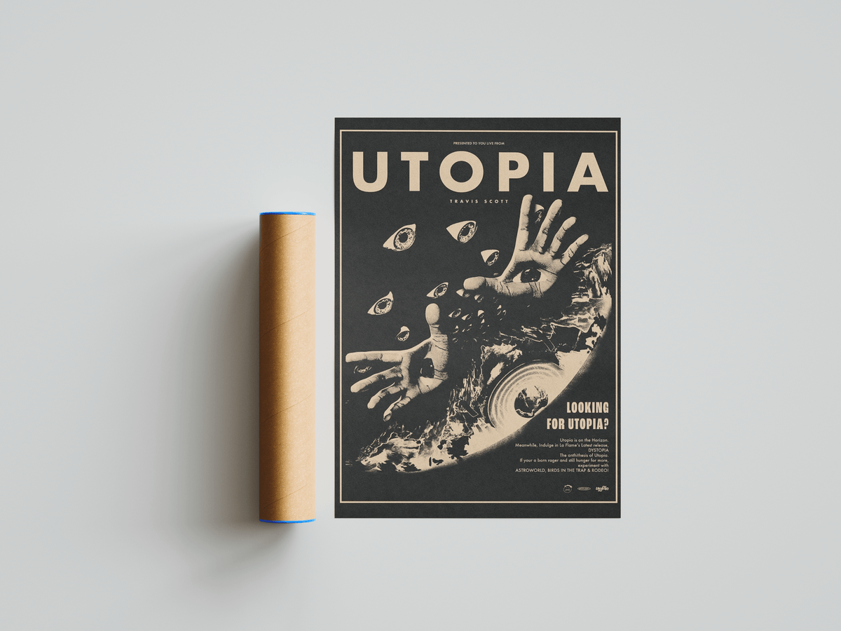 Travis Scott 'Looking For Utopia' Poster - Posters, Prints & Wall Art | HYPE Posters