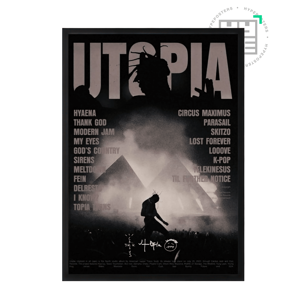 Travis Scott Utopia Poster - Posters, Prints & Wall Art | HYPE Posters