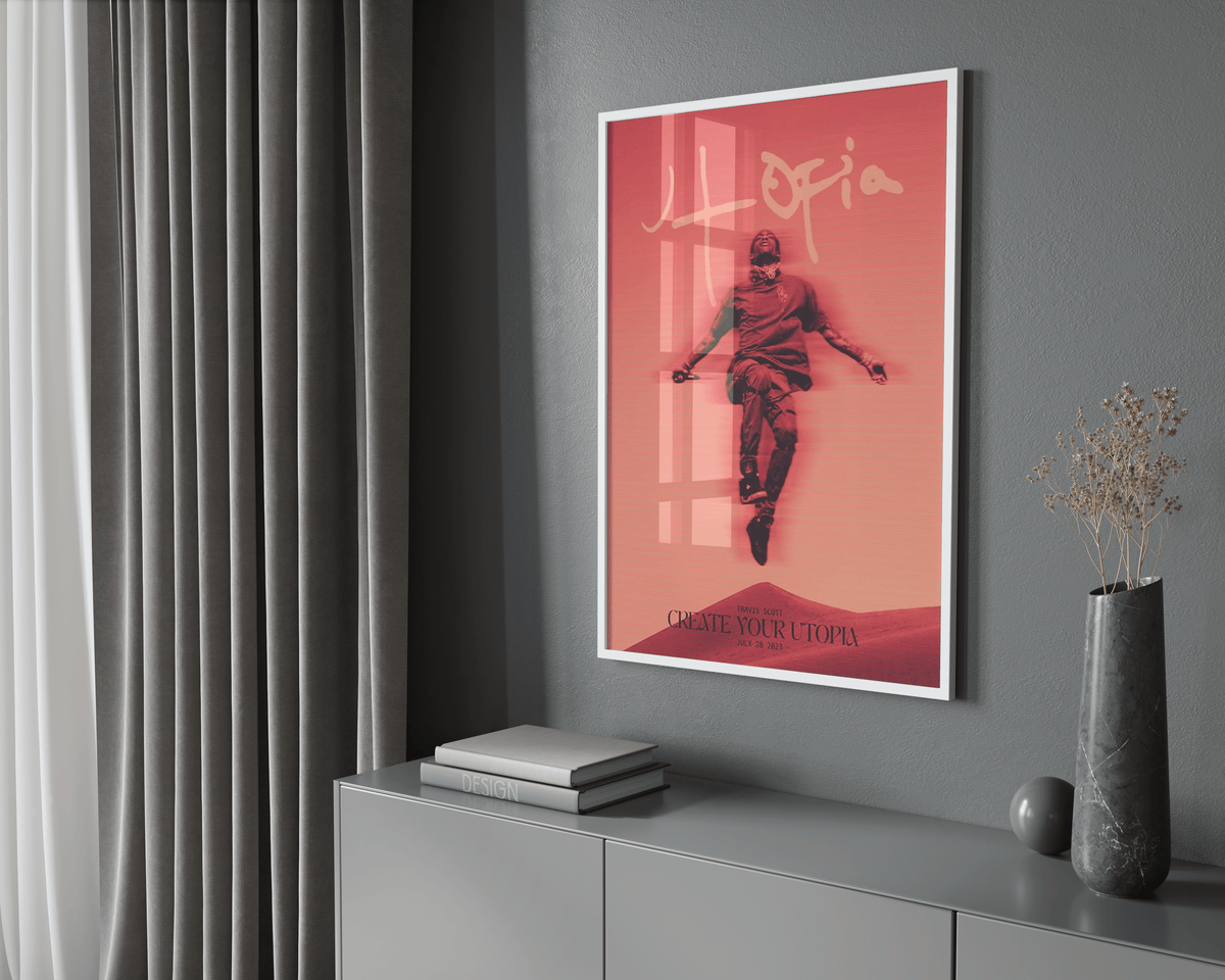 Travis Scott 'Utopia' Retrograde Poster - Posters, Prints & Wall Art | HYPE Posters