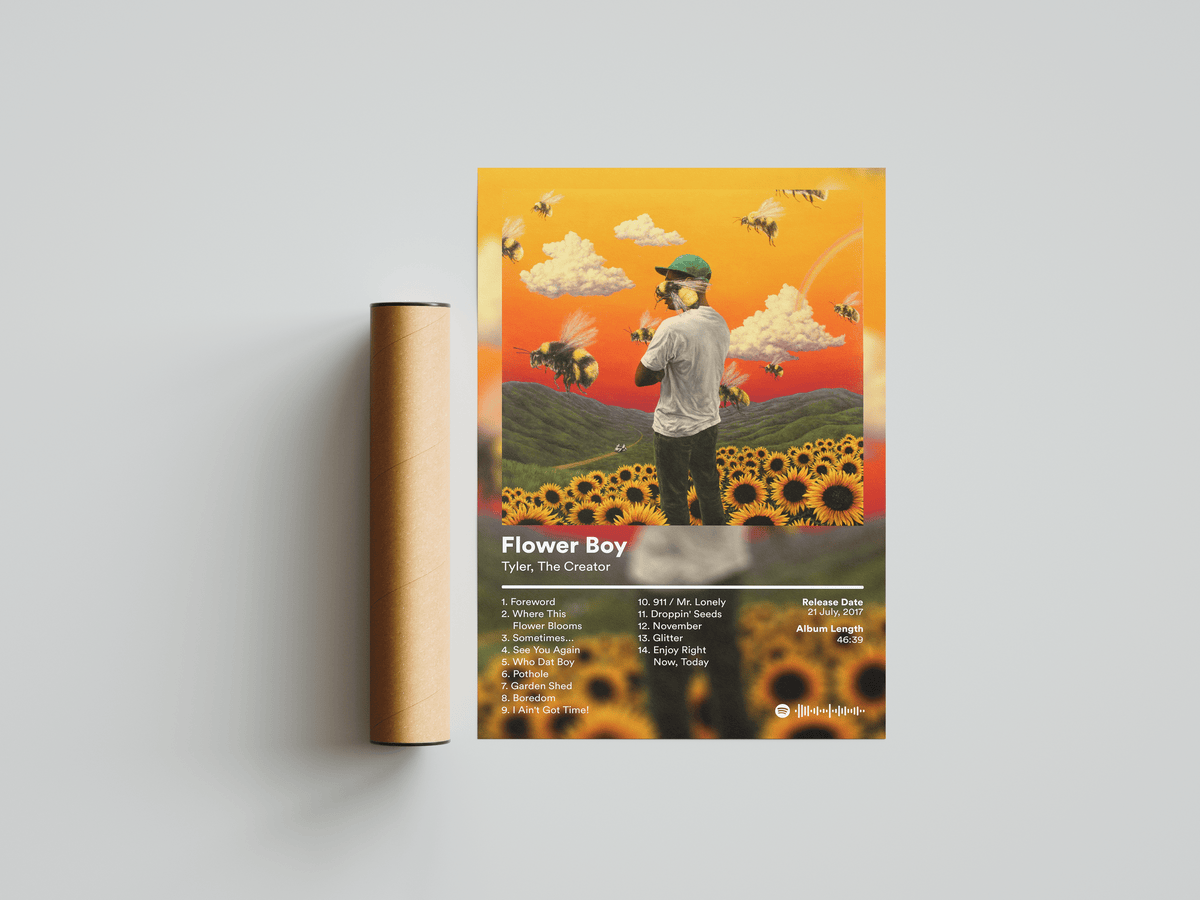 Tyler The Creator 'Flower Boy' Album Poster - Posters, Prints & Wall Art | HYPE Posters
