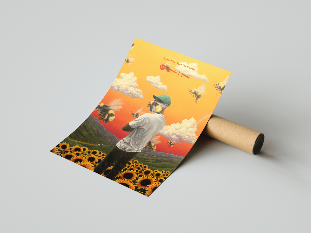 Tyler The Creator 'Flower Boy' Spotify Poster - Posters, Prints & Wall Art | HYPE Posters