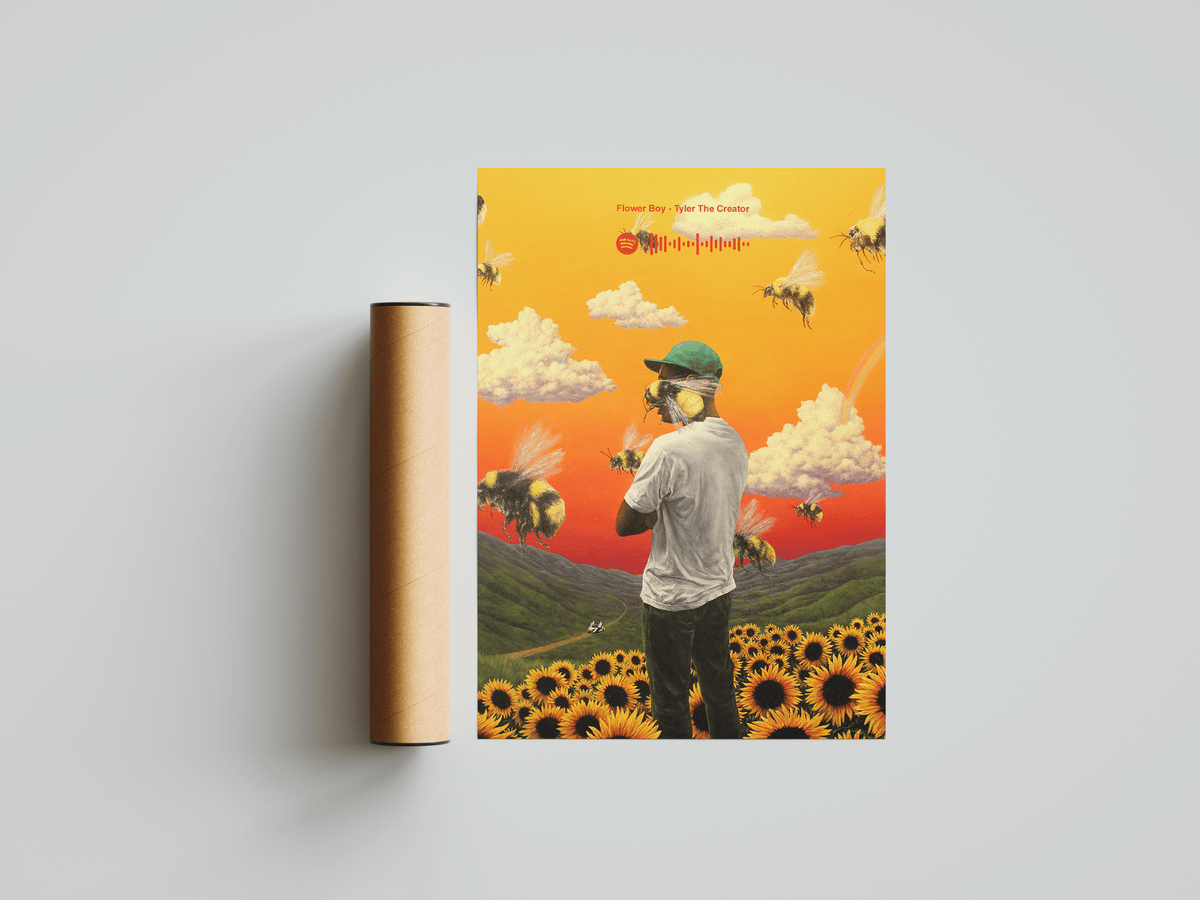 Tyler The Creator 'Flower Boy' Spotify Poster - Posters, Prints & Wall Art | HYPE Posters