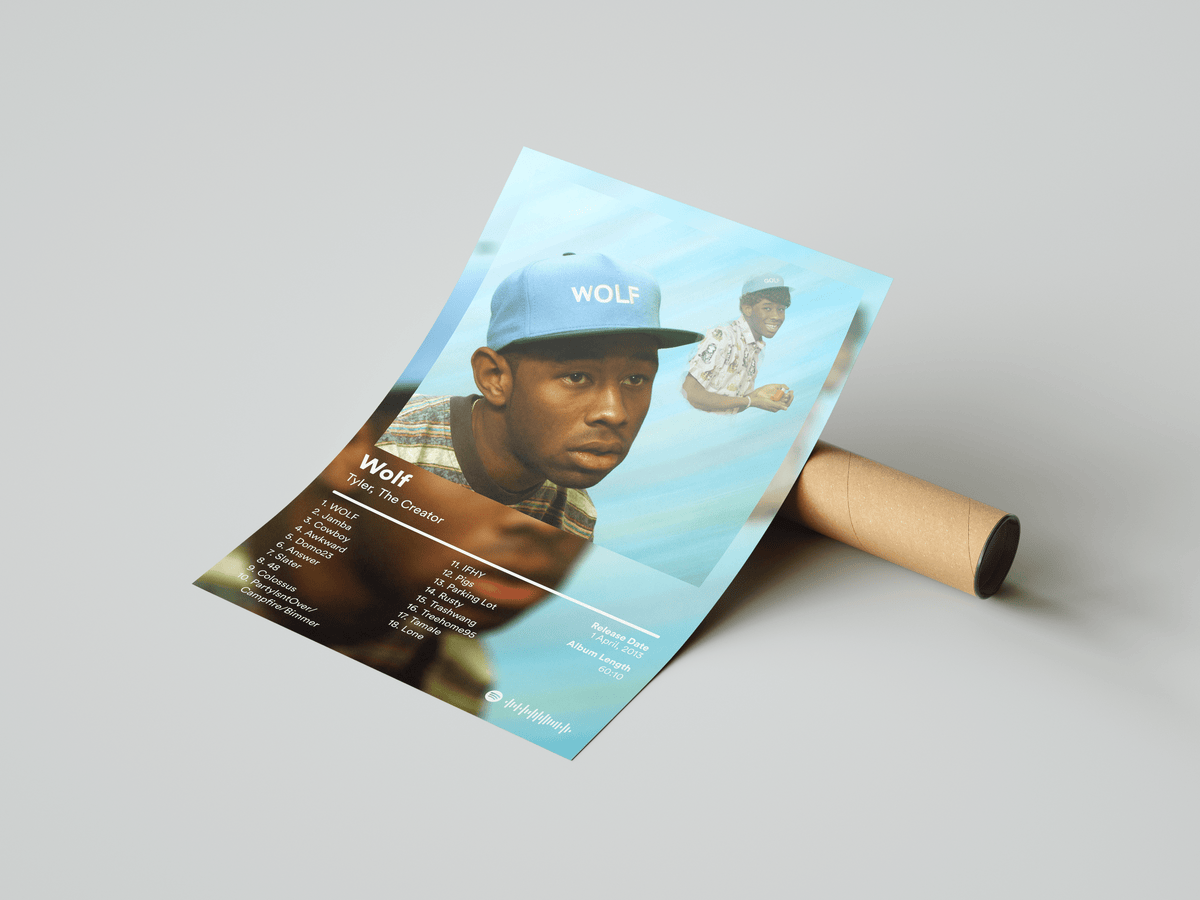 Tyler The Creator 'Wolf' Album Poster - Posters, Prints & Wall Art | HYPE Posters