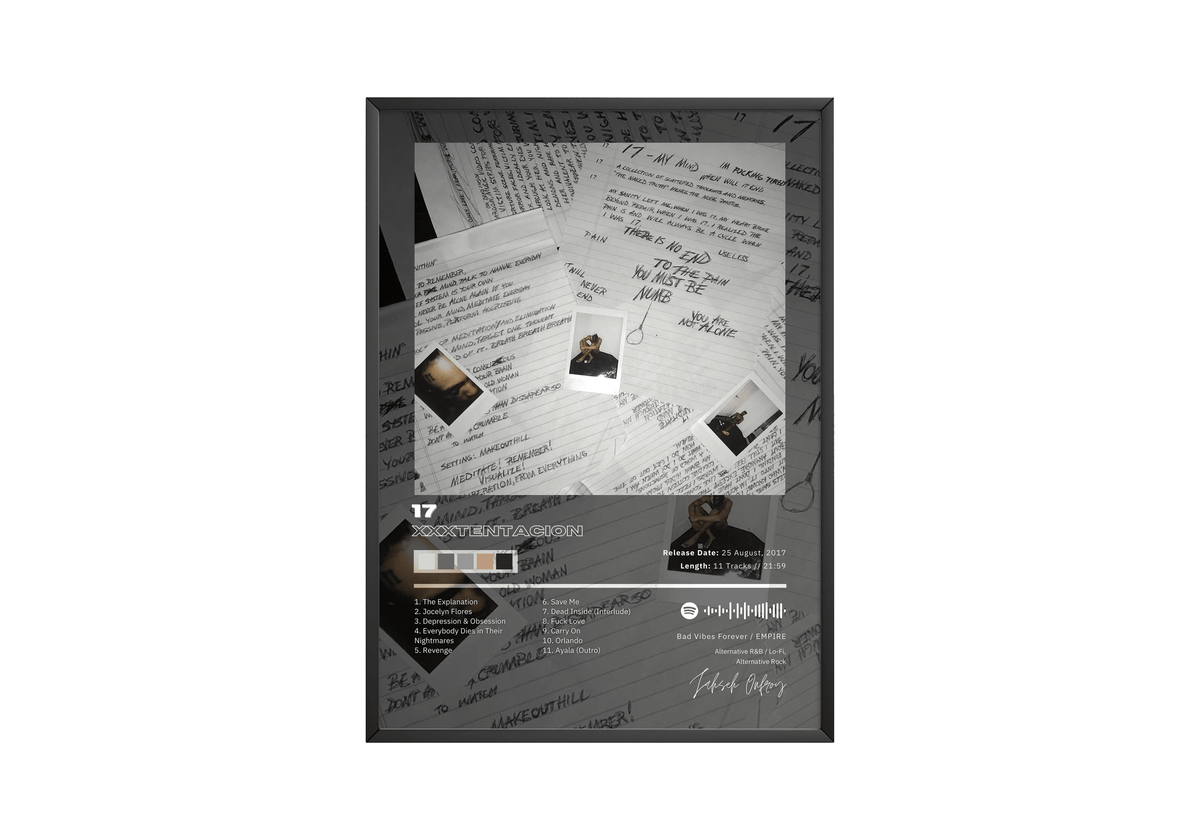 XXXTENTACION '17' Album Poster - Posters, Prints & Wall Art | HYPE Posters