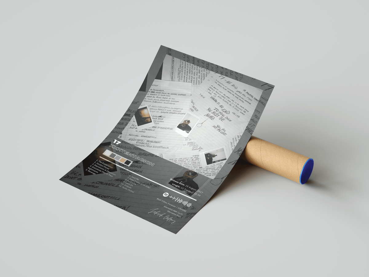 XXXTENTACION '17' Album Poster - Posters, Prints & Wall Art | HYPE Posters