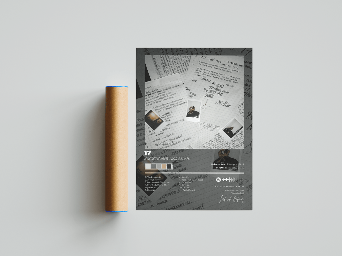 XXXTENTACION '17' Album Poster - Posters, Prints & Wall Art | HYPE Posters