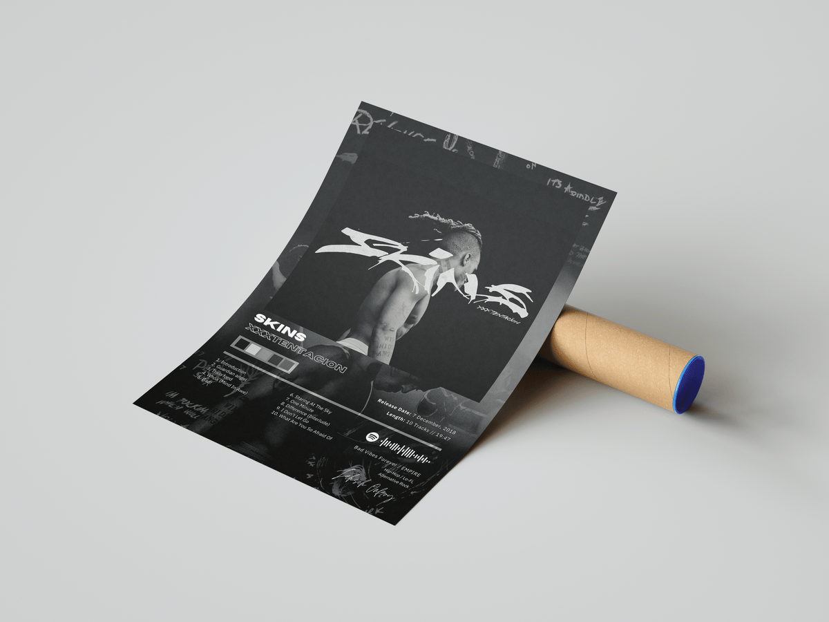 XXXTENTACION 'Skins' Album Poster - Posters, Prints & Wall Art | HYPE Posters