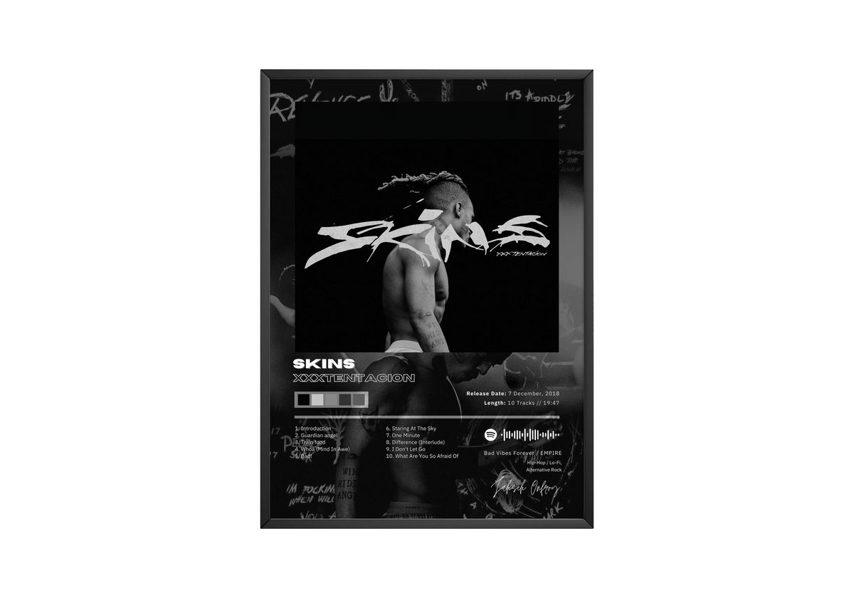 XXXTENTACION 'Skins' Album Poster - Posters, Prints & Wall Art | HYPE Posters