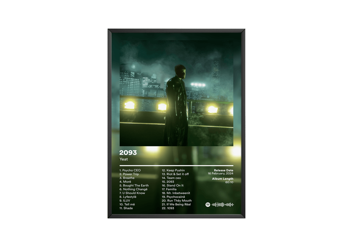 Yeat '2093' Album Poster - Posters, Prints & Wall Art | HYPE Posters