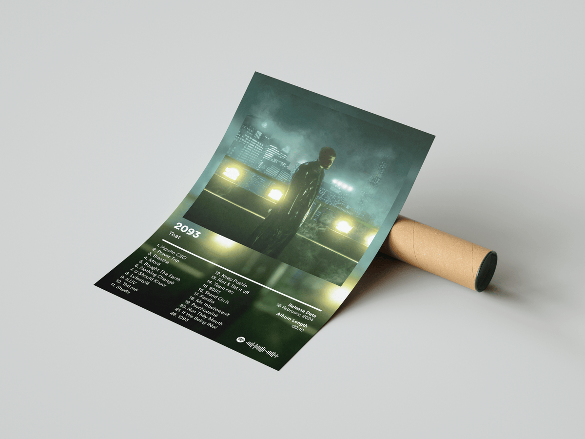 Yeat '2093' Album Poster - Posters, Prints & Wall Art | HYPE Posters