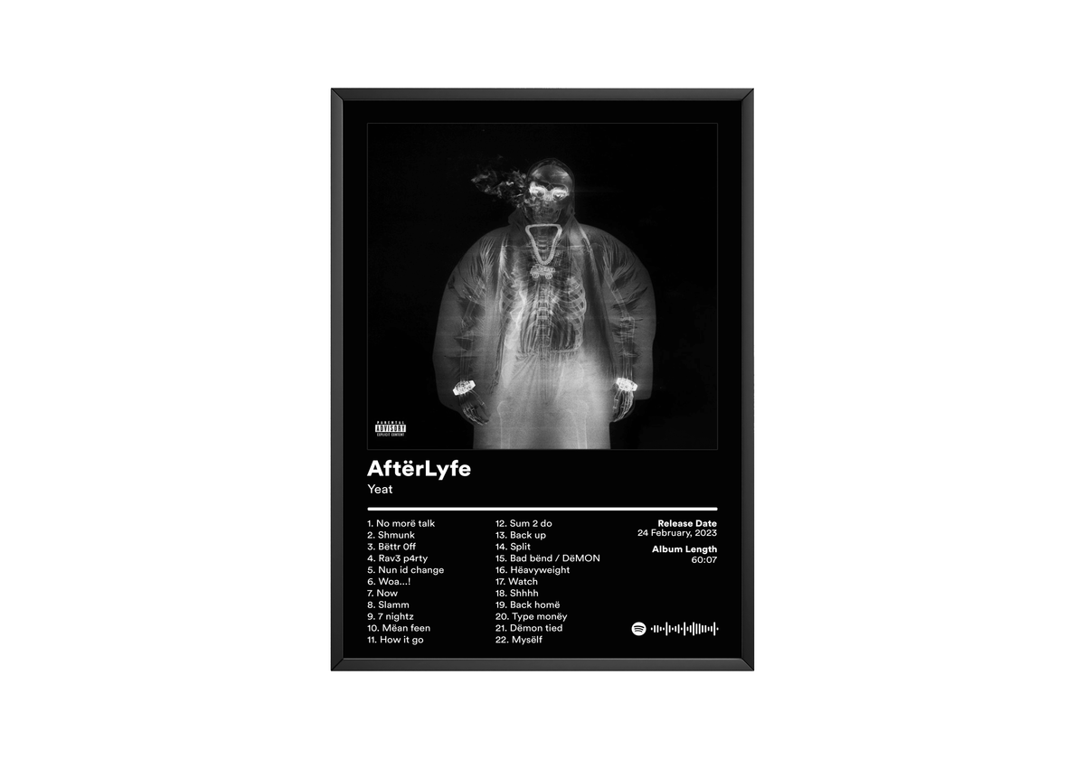 Yeat 'AftërLyfe' Album Poster - Posters, Prints & Wall Art | HYPE Posters