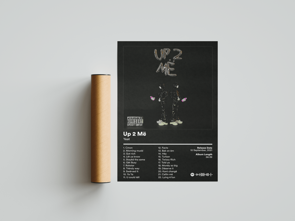 Yeat 'Up 2 Më' Album Poster - Posters, Prints & Wall Art | HYPE Posters