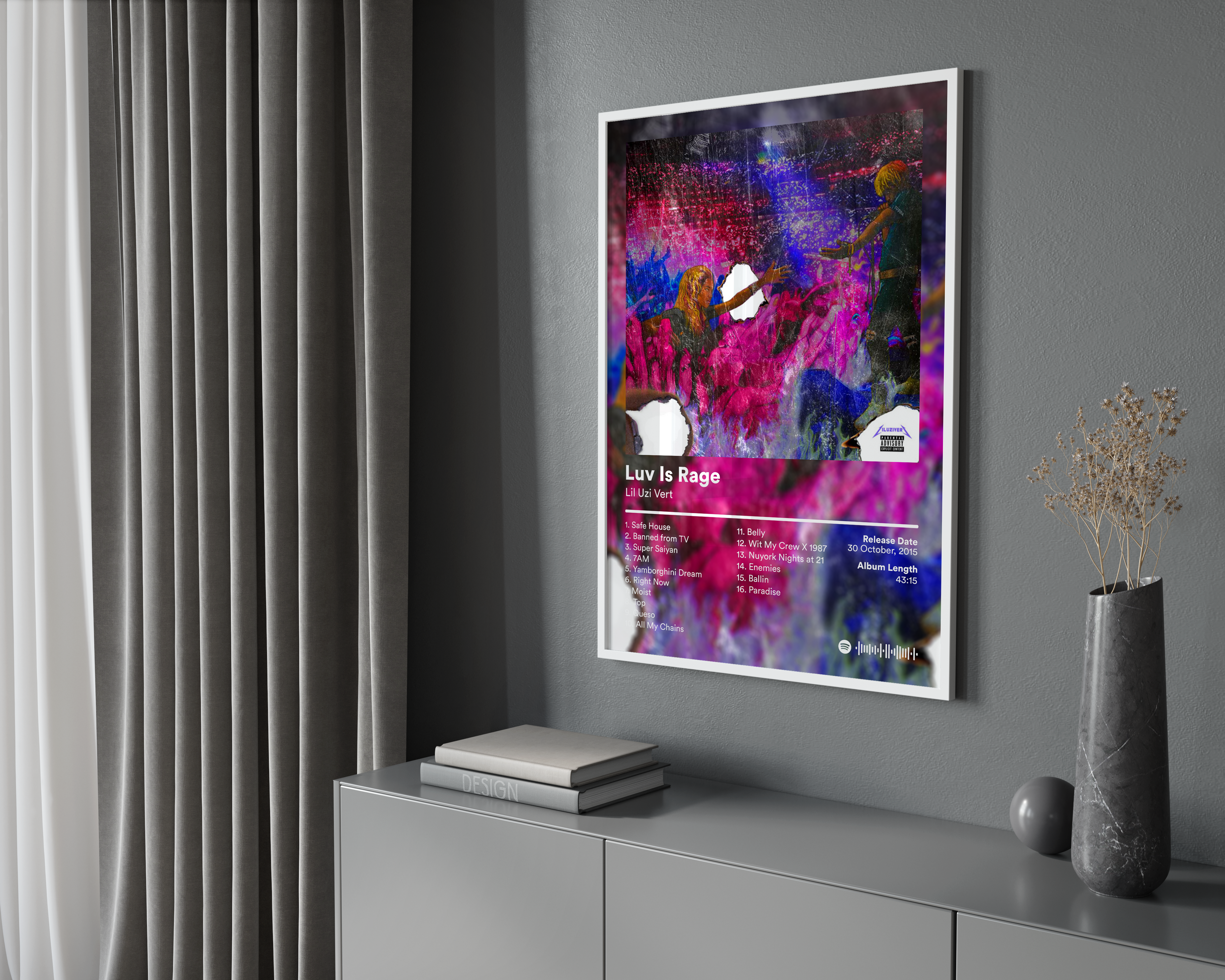 Lil Uzi Vert 'Luv Is Rage' Album Poster | Hype Posters