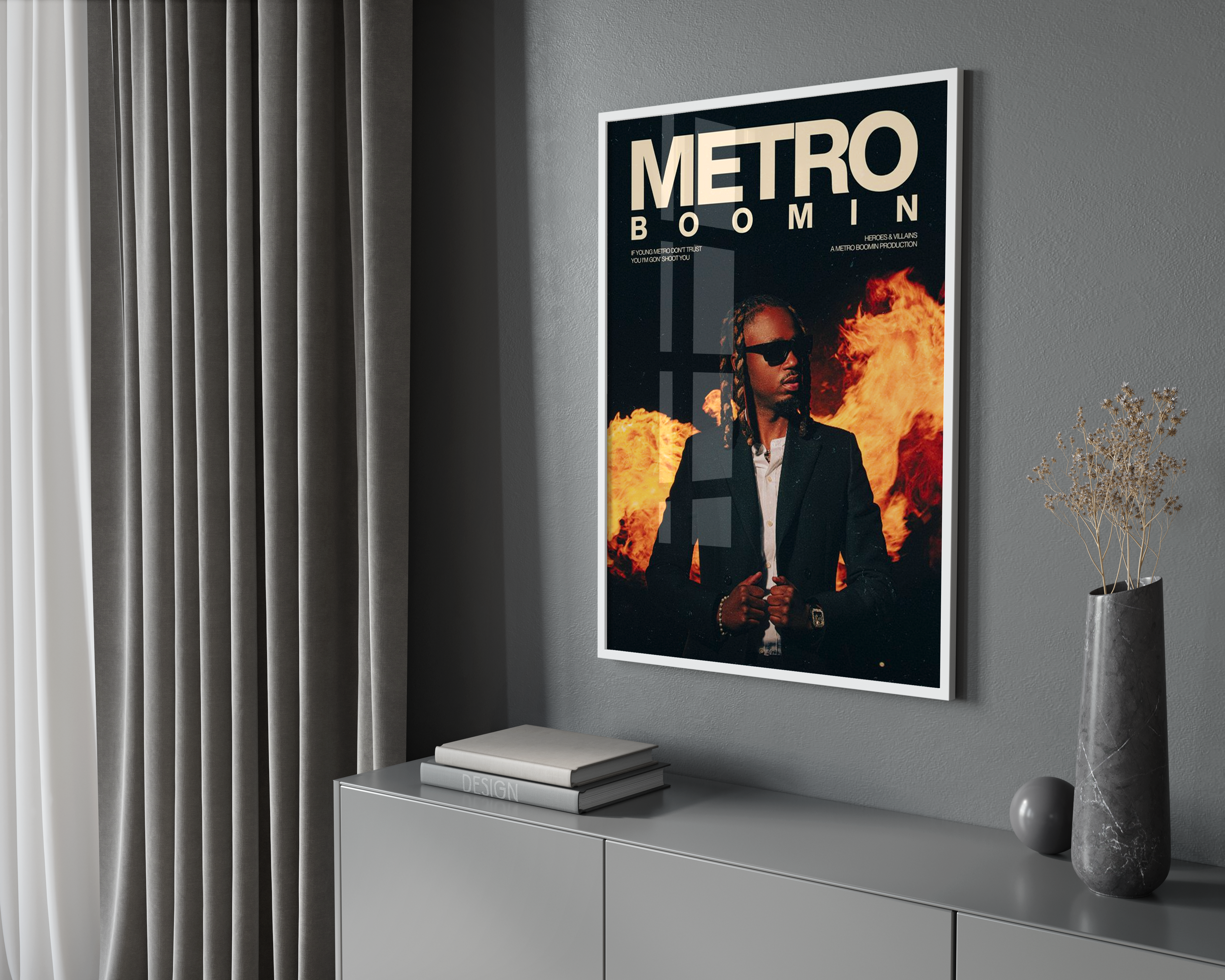Metro Boomin 'Heroes & Villains' Poster | Hype Posters