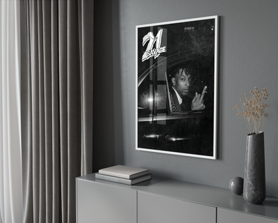 21 Savage - B&W Poster | Hype Posters