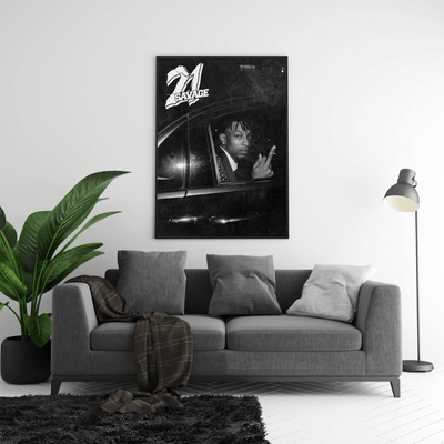 21 Savage - B&W Poster - Posters, Prints & Wall Art | HYPE Posters