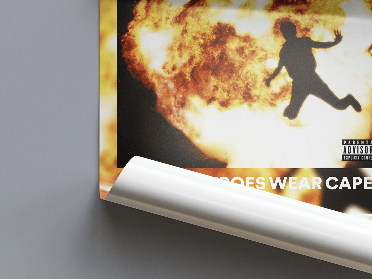 21 Savage 'NOT ALL HEROES WEAR CAPES' Album Poster - Posters, Prints & Wall Art | HYPE Posters