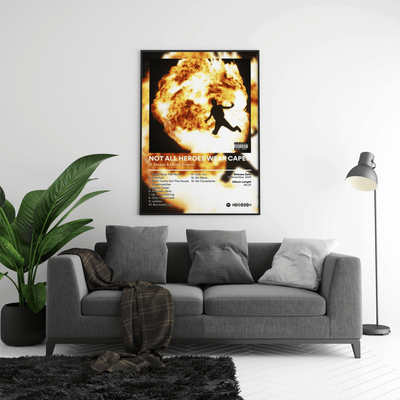 21 Savage 'NOT ALL HEROES WEAR CAPES' Album Poster - Posters, Prints & Wall Art | HYPE Posters