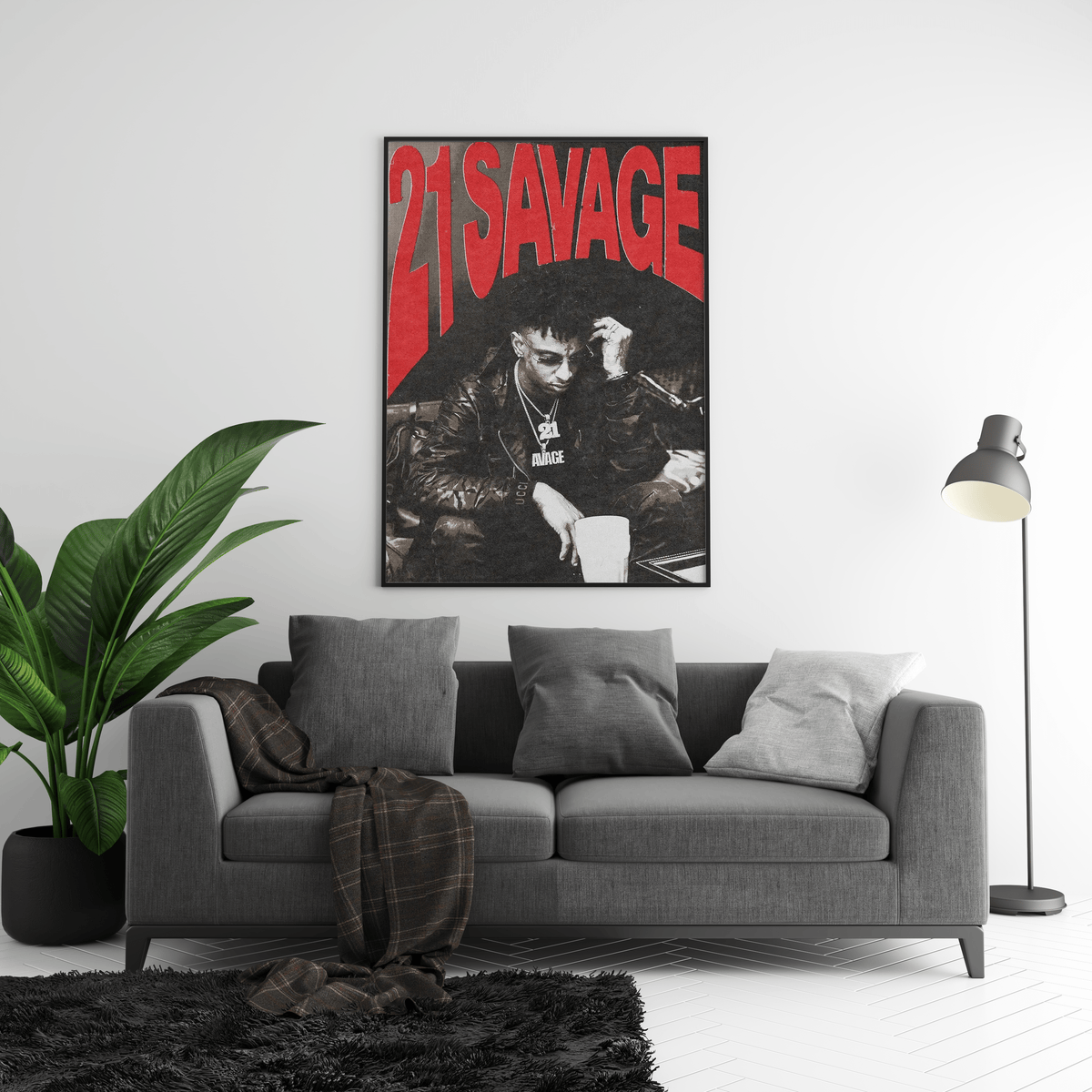 21 Savage Red Writing Poster - Posters, Prints & Wall Art | HYPE Posters