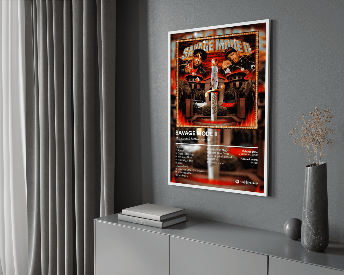 21 Savage 'Savage Mode II' Album Poster - Posters, Prints & Wall Art | HYPE Posters
