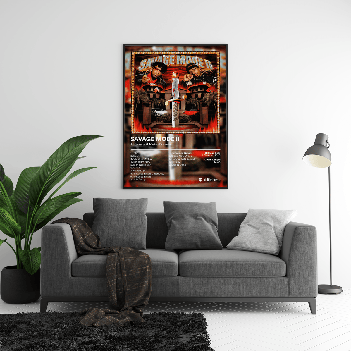 21 Savage 'Savage Mode II' Album Poster - Posters, Prints & Wall Art | HYPE Posters