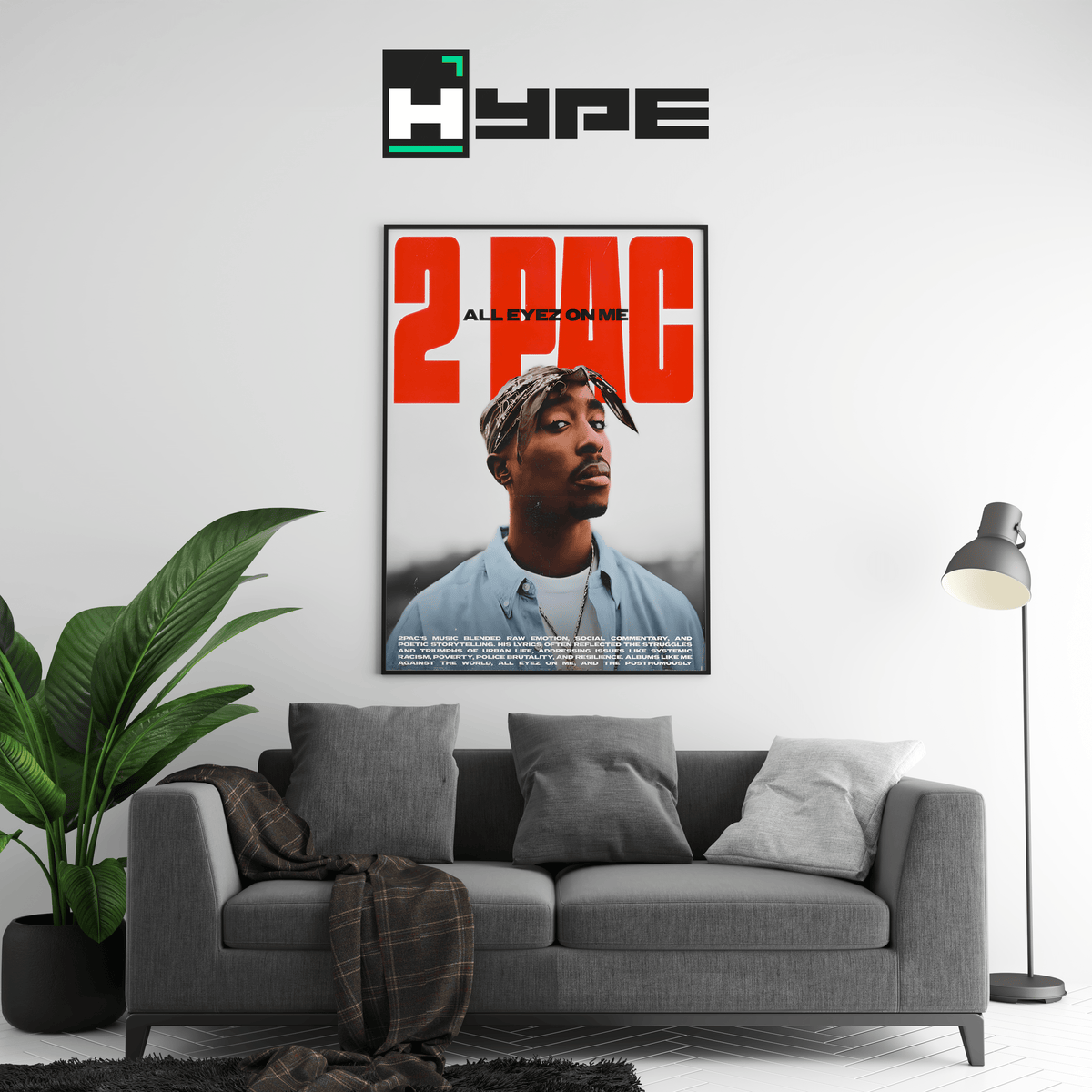 2PAC 'All Eyez On Me' Poster - Posters, Prints & Wall Art | HYPE Posters