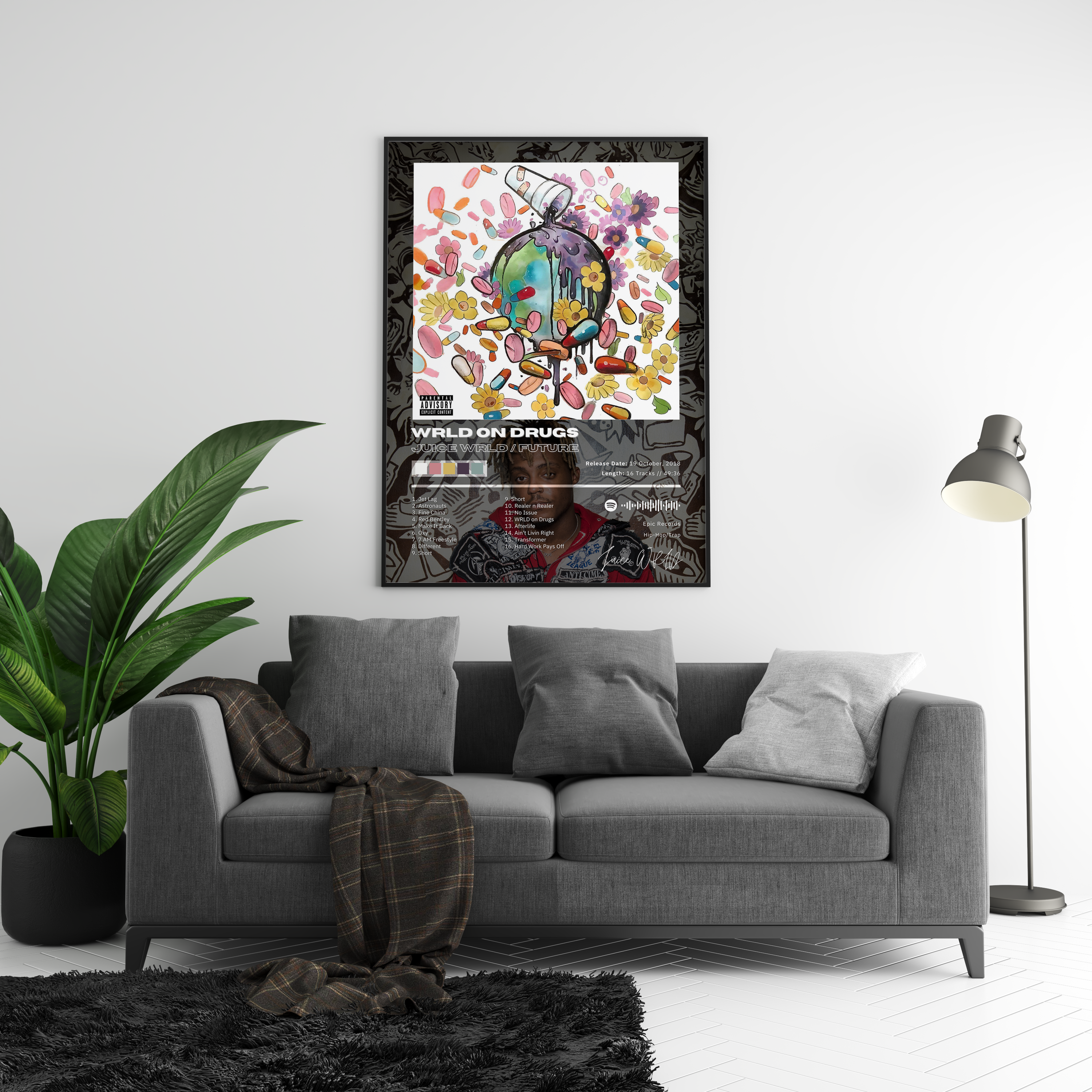 Juice WRLD 'WRLD On Drugs' Album Poster | Hype Posters