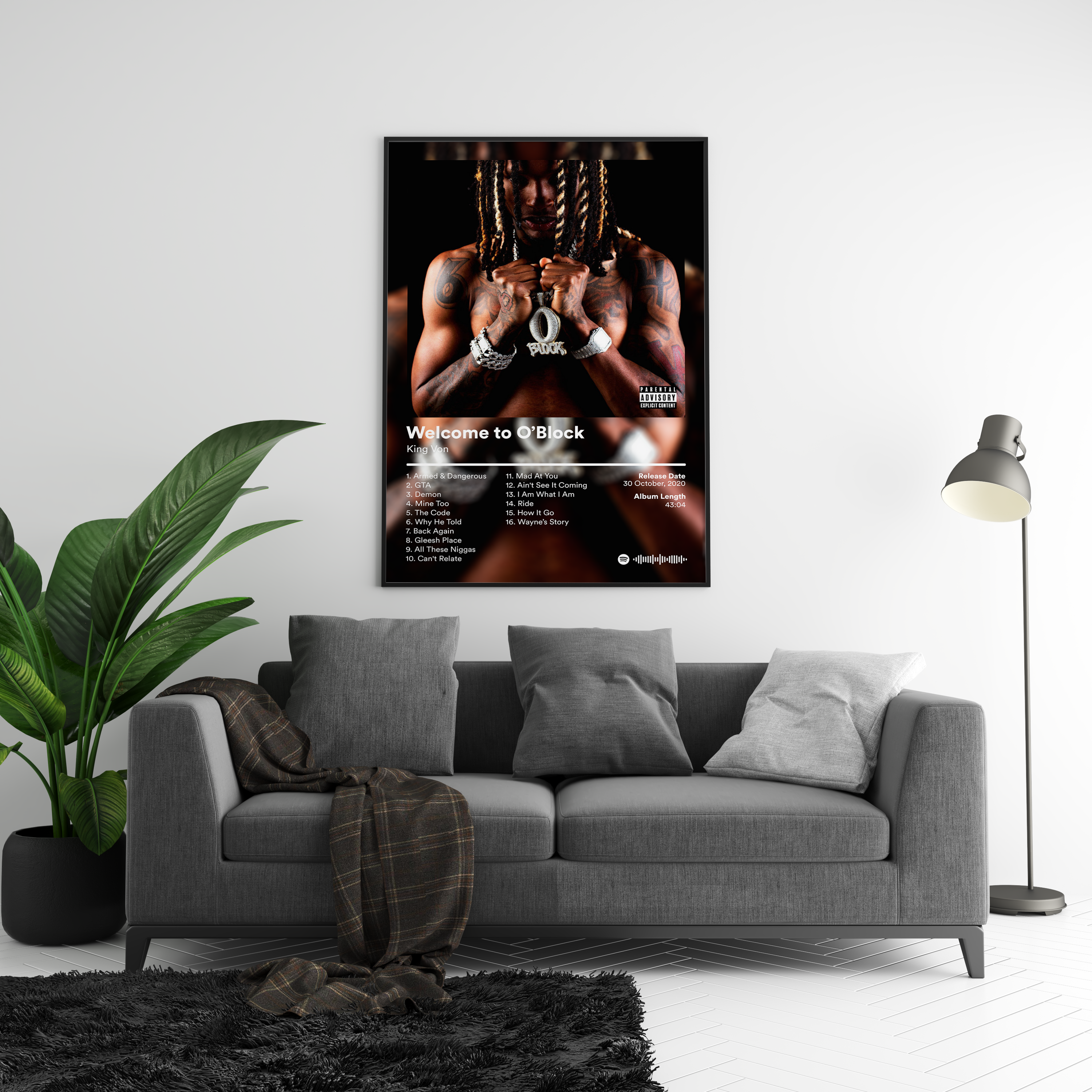 King Von 'Welcome To O Block' Album Poster | Hype Posters
