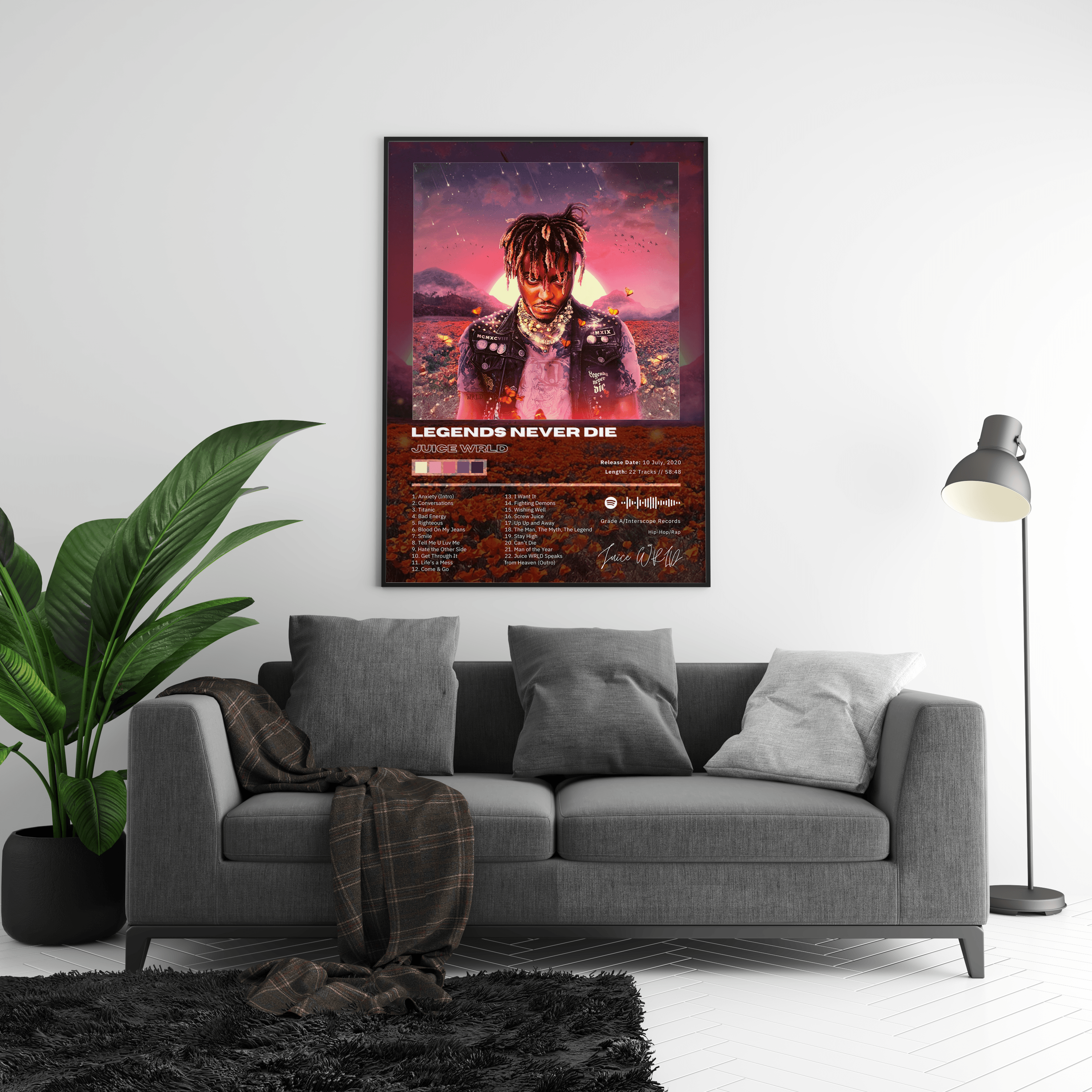 Juice WRLD 'Legends Never Die' Album Poster | Hype Posters