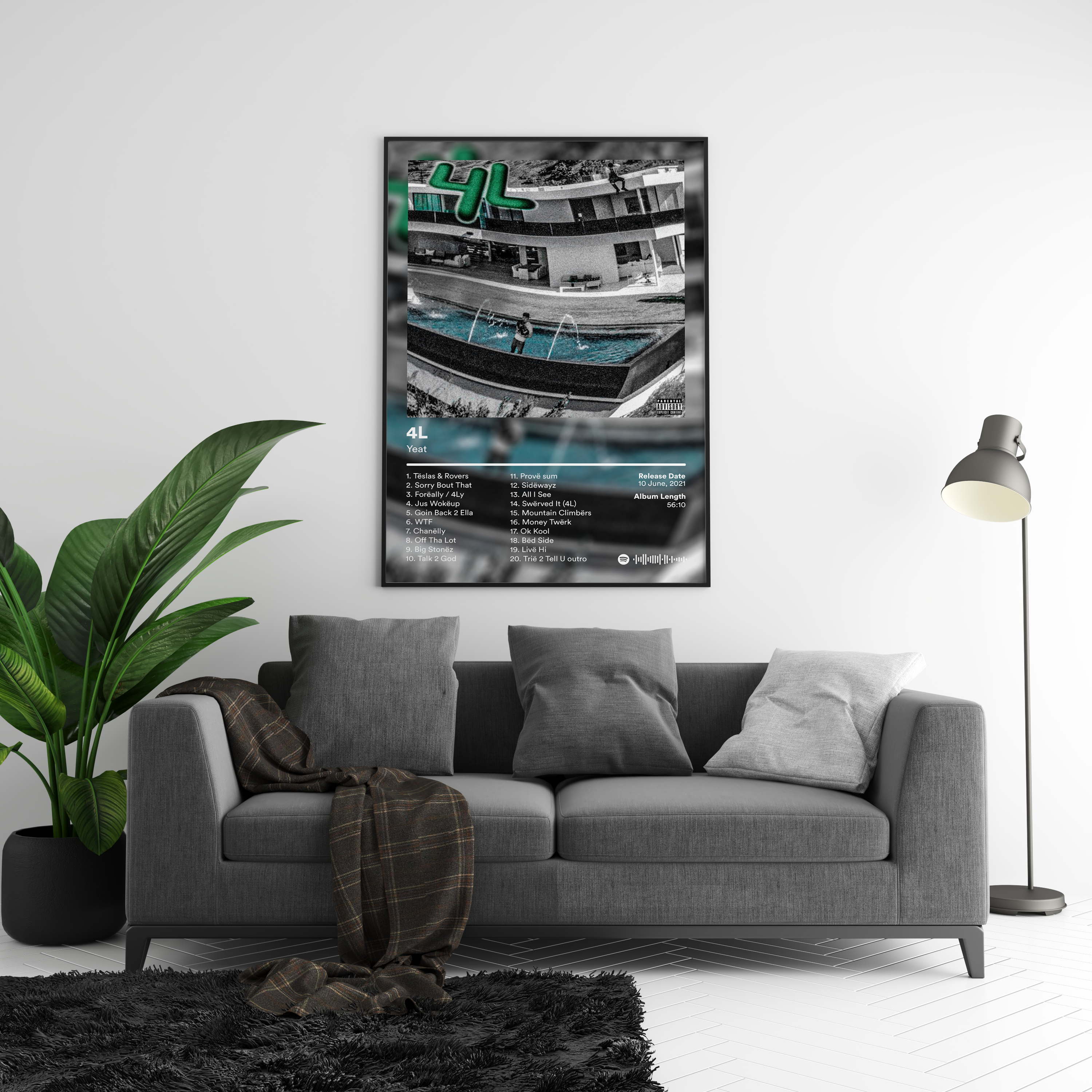 Yeat '4L' Album Poster | Hype Posters