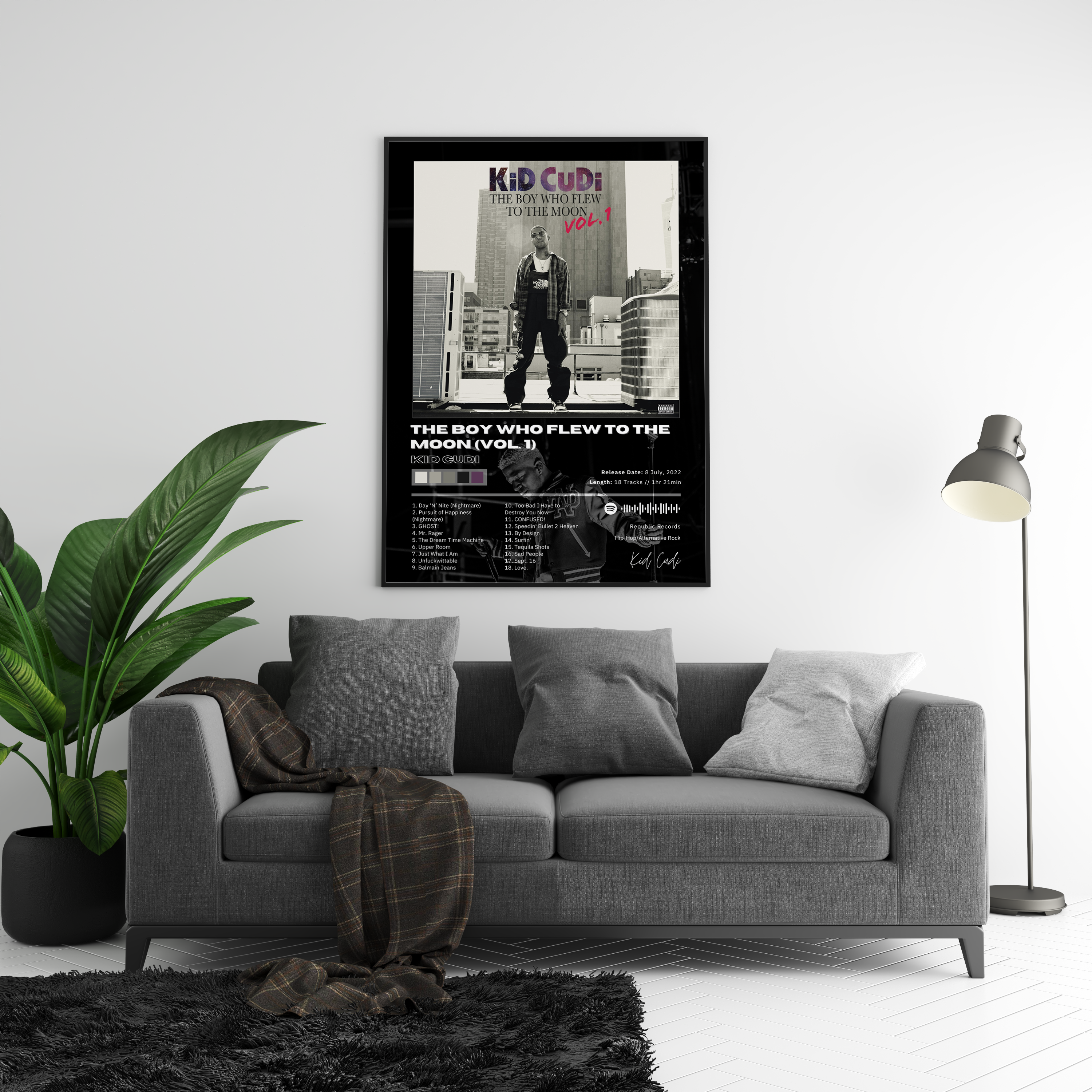 Kid Cudi 'The Boy Who Flew To The Moon (Vol. 1)' Album Poster | Hype Posters