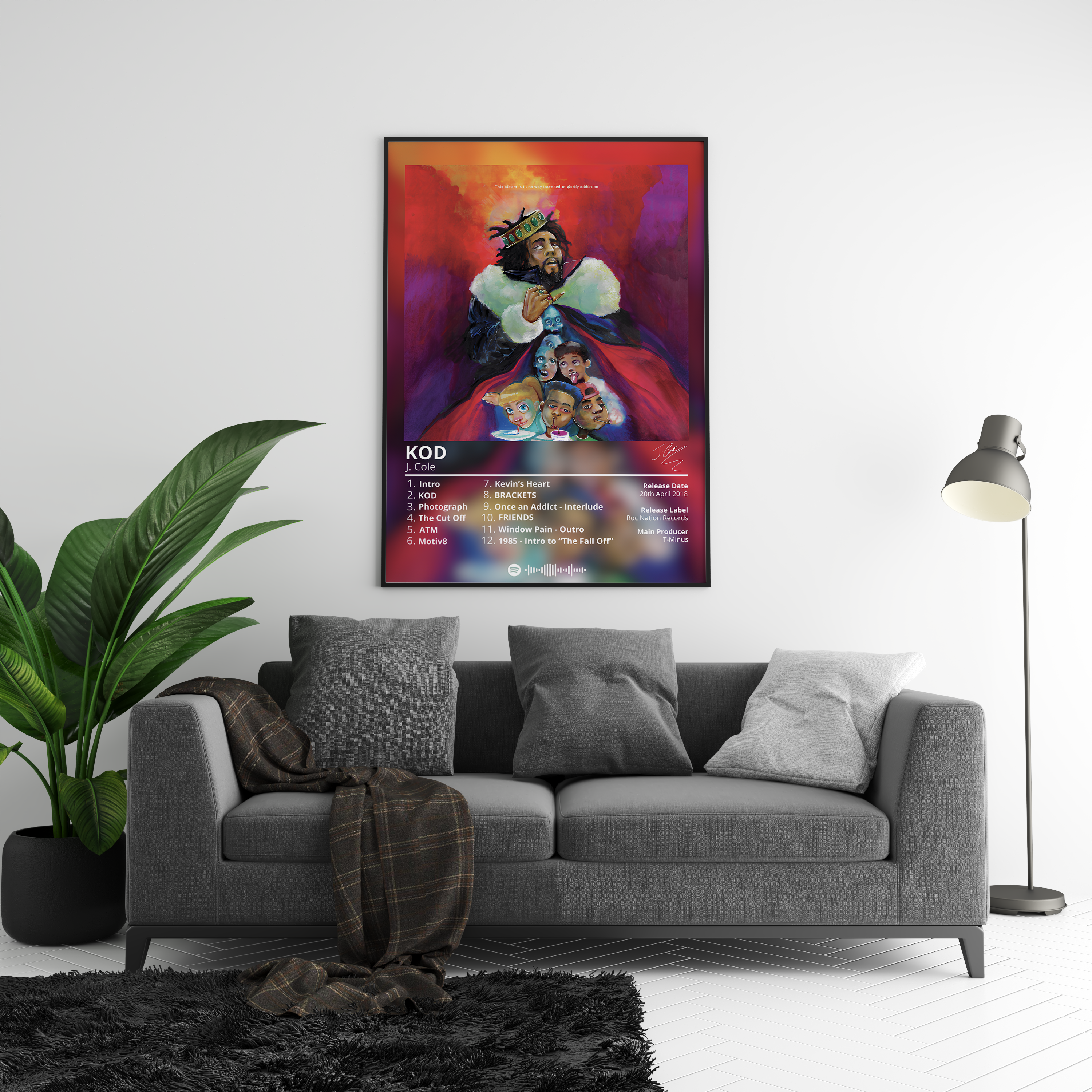 J Cole 'KOD' Album Poster | Hype Posters